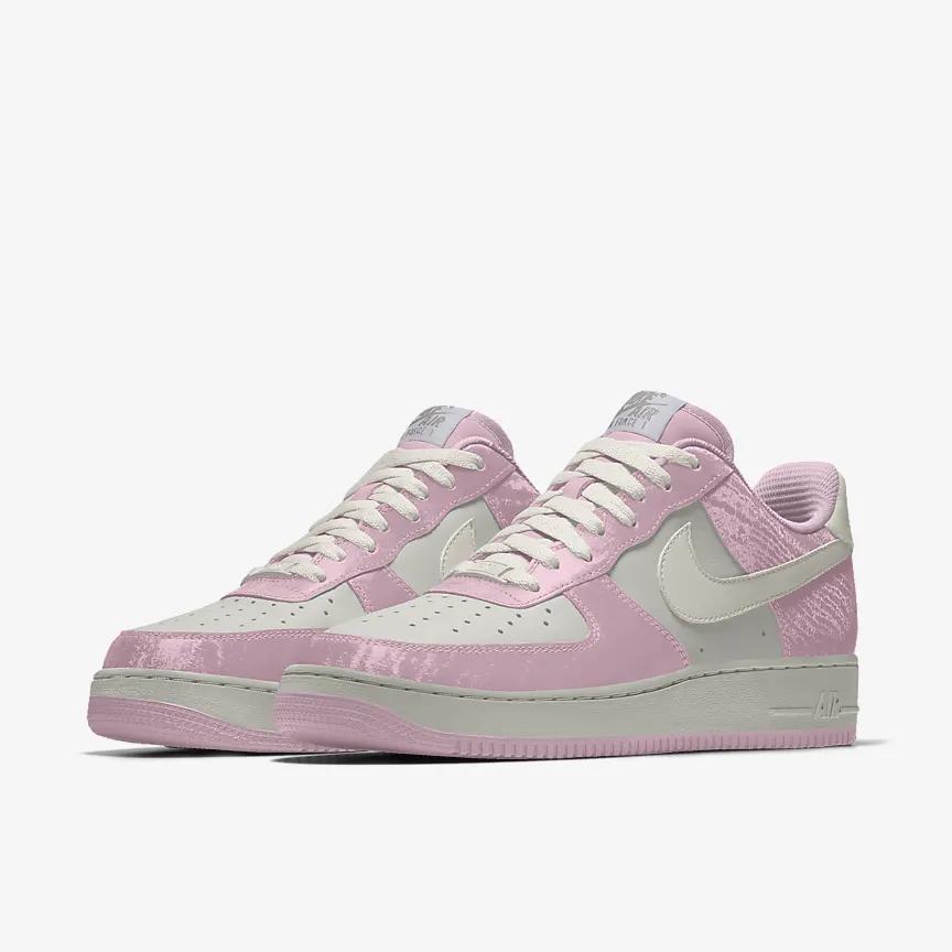 Giày Nike Air Force 1 Low By You Nữ Hồng Trắng